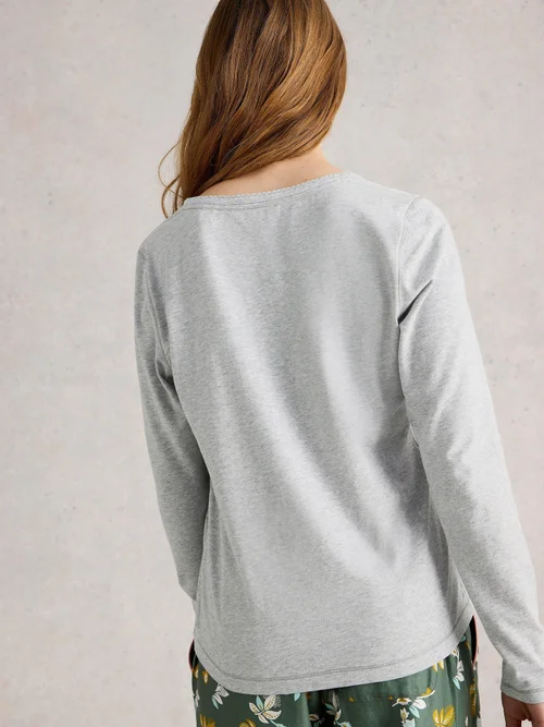 Haut De Pyjama Penny Henley - Grey Marl - XXXL Image 4