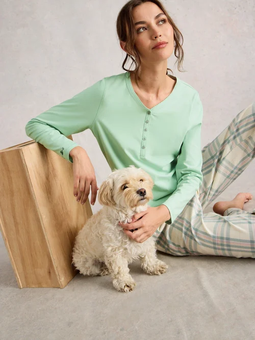 Haut De Pyjama Penny Henley - Lgt Green - XXXL Image 1