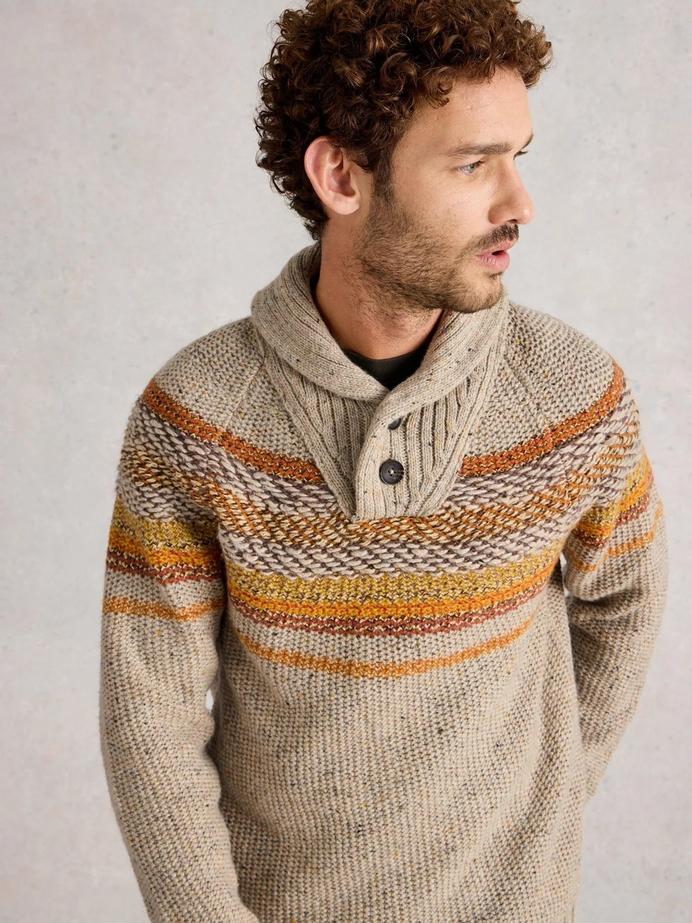 Col Châle Texturé York - Nat Mlt - XXXL Image 1