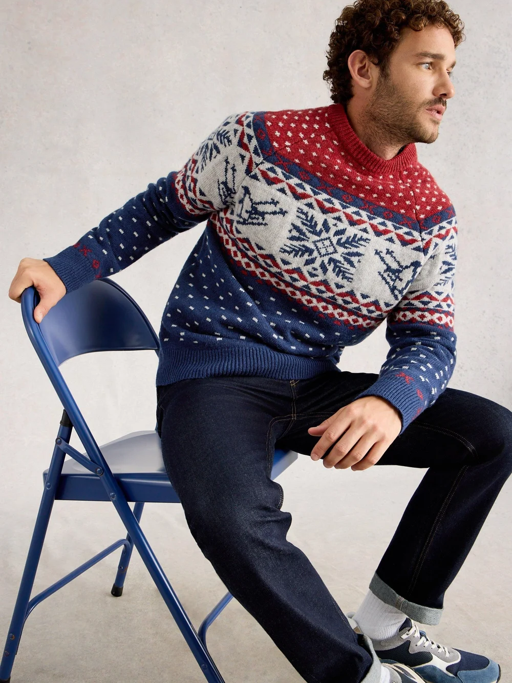 Penguin Novelty Crew Neck - Red Mlt - XXXL Image 1