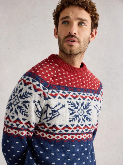 Penguin Novelty Crew Neck - Red Mlt - XXXL Image 3