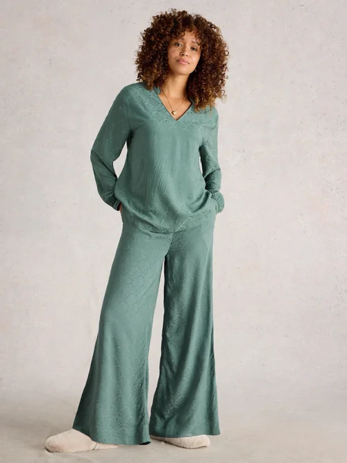 Pantalon De Pyjama Celia - Dk Green - S Image 2
