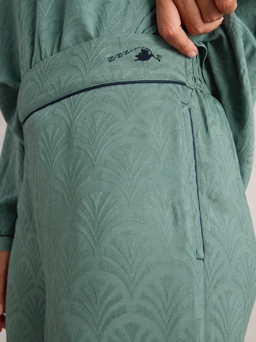 Pantalon De Pyjama Celia - Dk Green - S Image 3