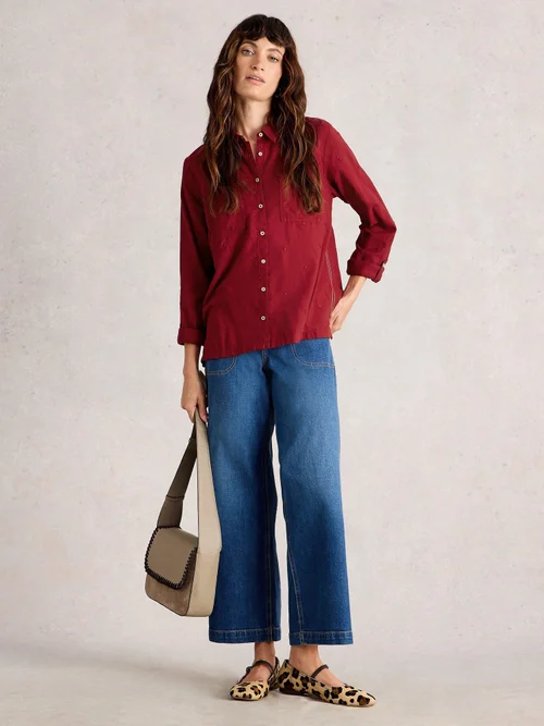 Chemise Sophie En Coton Biologique - Mid Red - 42 Image 2