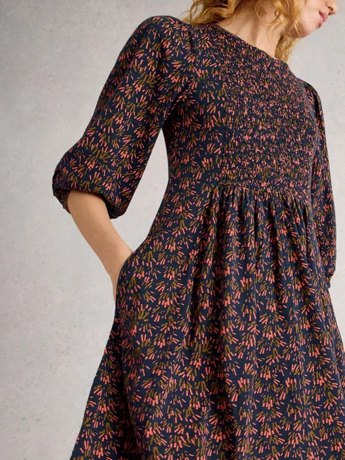 Robe En Jersey Maeva - Navy Multi - 52 Image 3