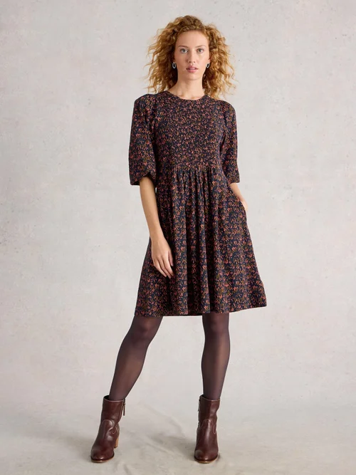 Robe En Jersey Maeva - Navy Multi - 52 Image 2