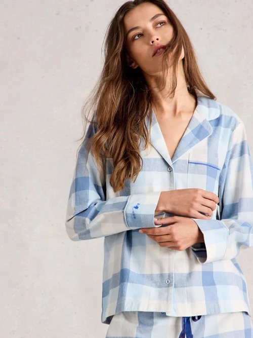 Chemise De Pijama À Carreaux Nina - Lgt Blue - XXXL Image 3