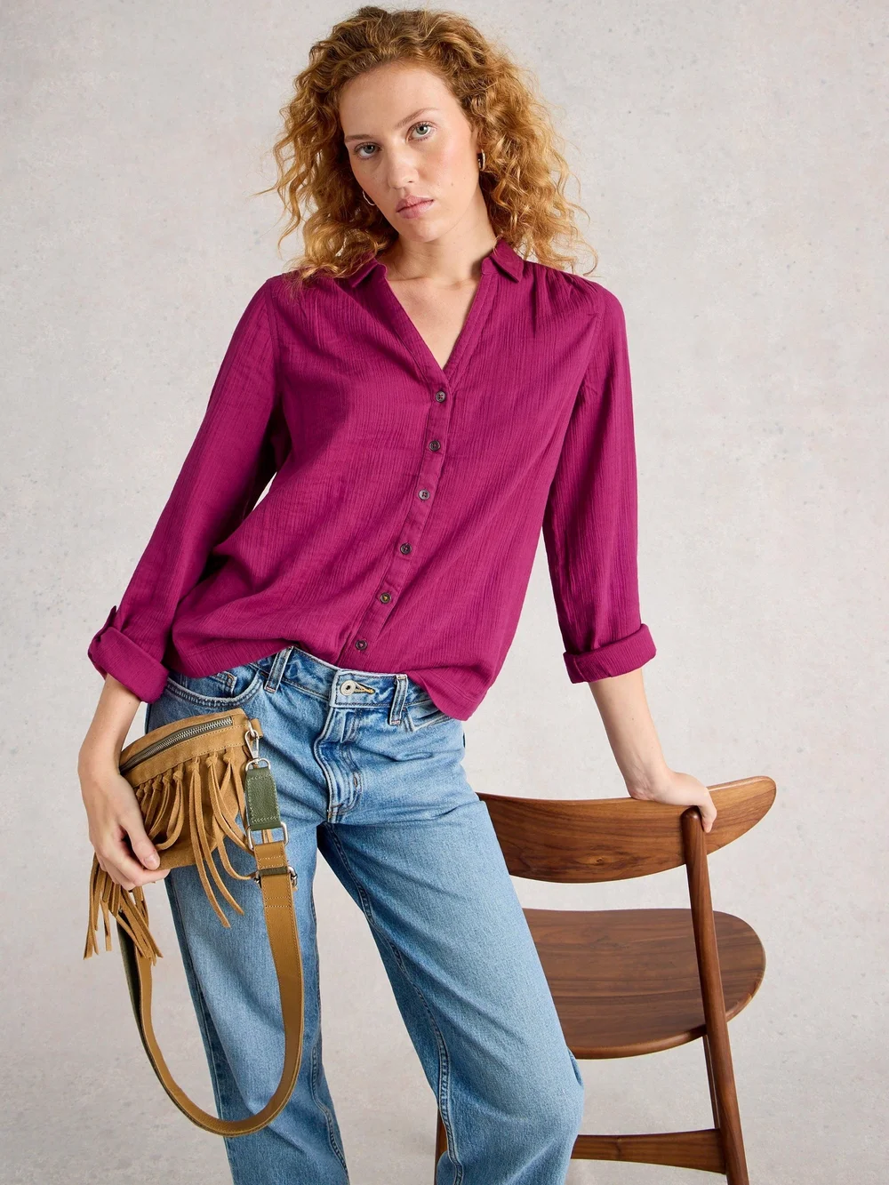 Chemise Annie En Tissu Double - Mid Plum - 52 Image 1