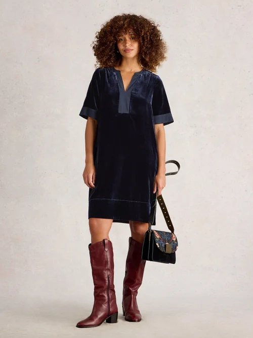 Robe en velours June - Dark Navy - 52/R Image 2
