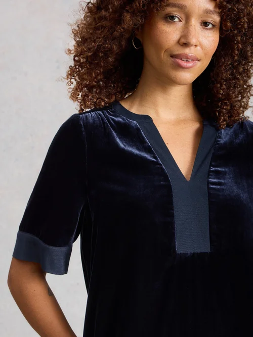 Robe en velours June - Dark Navy - 52/R Image 3