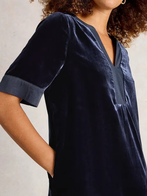 Robe en velours June - Dark Navy - 52/R Image 3