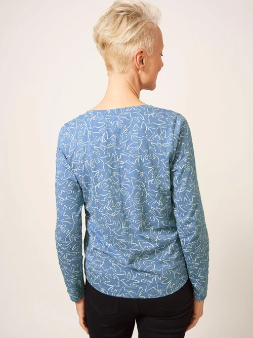 T-Shirt Nelly Ls - Blue Pr - 52 Image 4