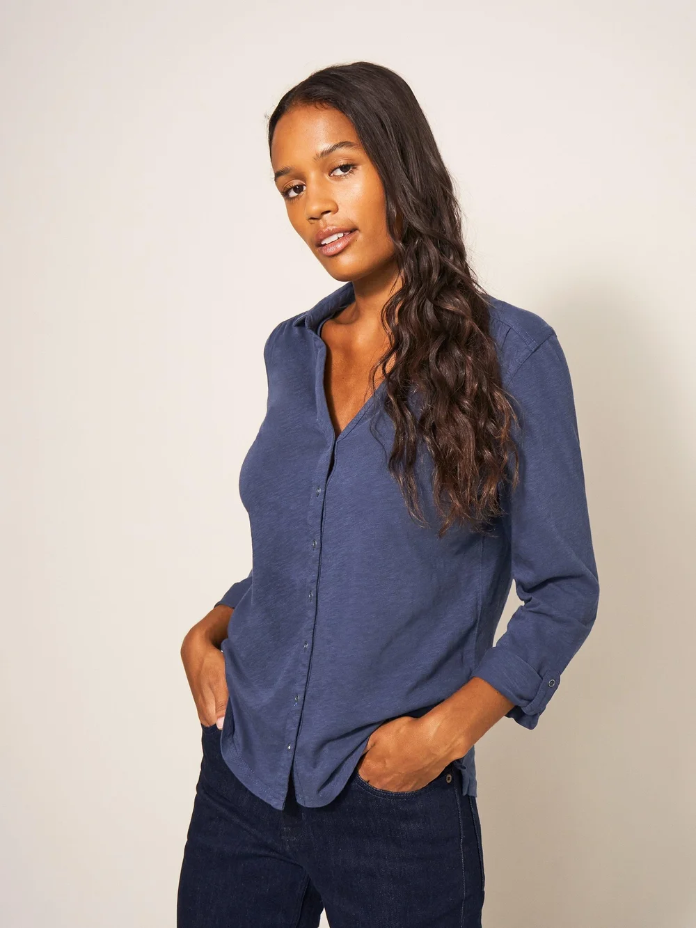 Chemise en jersey Annie - Fr Navy - 52 Image 1