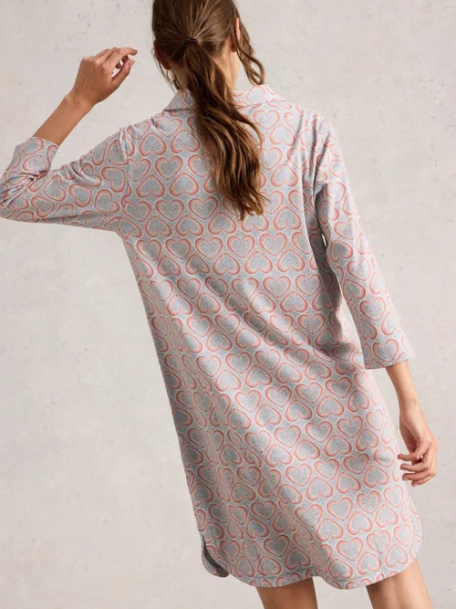 CHEMISE DE NUIT EN JERSEY ANNIE - Grey Mlt - XXXL Image 4