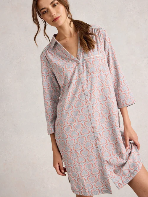 CHEMISE DE NUIT EN JERSEY ANNIE - Grey Mlt - XXXL Image 3