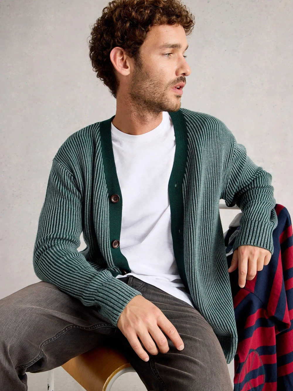 Cardigan plaqué - Blue Mlt - XXL Image 1