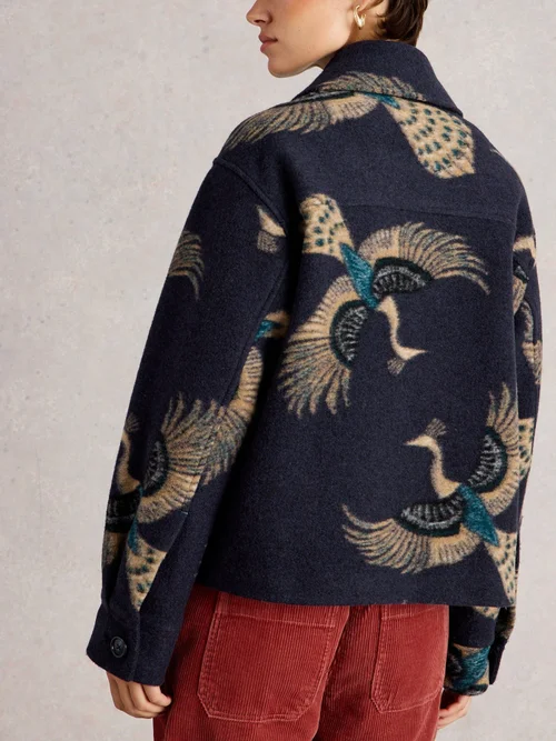 Veste Alexa en laine mélangée - Navy Multi - 52 Image 4