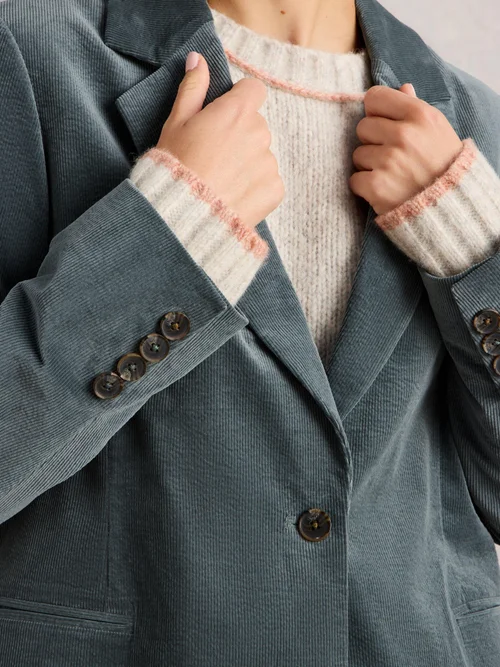 Blazer en velours côtelé Evelyn - Dk Green - 52 Image 3