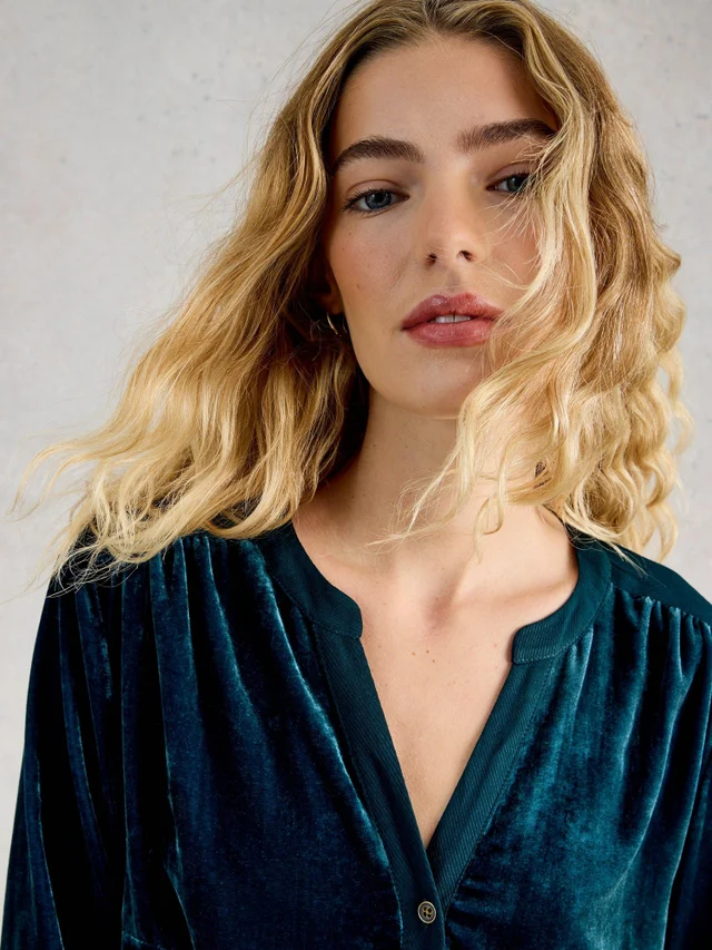 Tunique en velours olive