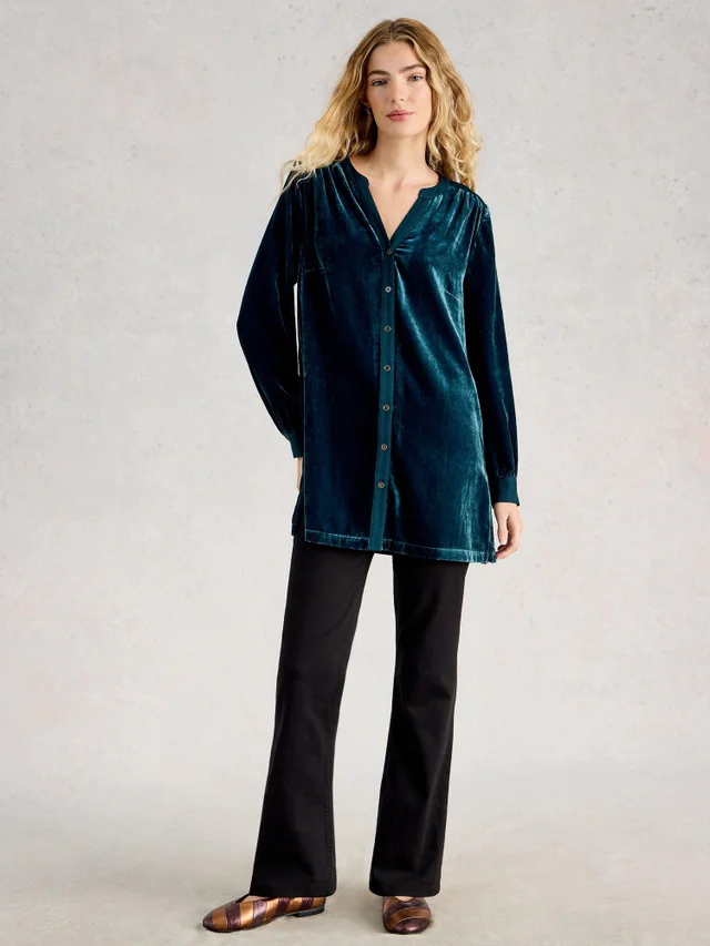 Tunique en velours olive