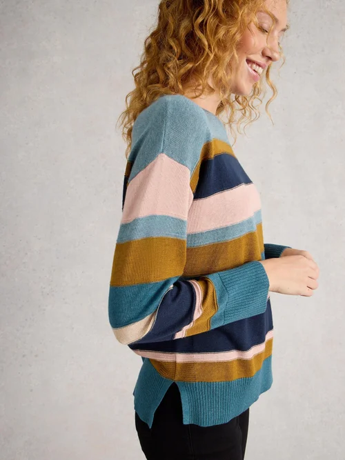 OLIVE STITCH STRIPE - Blue Mlt - 52 Image 1