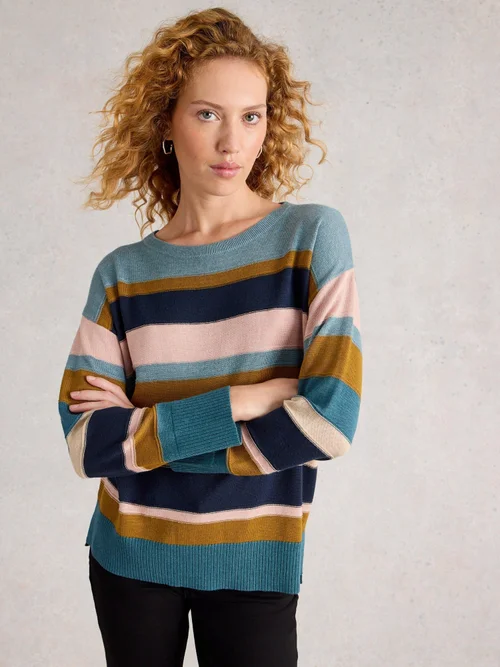 OLIVE STITCH STRIPE - Blue Mlt - 52 Image 3