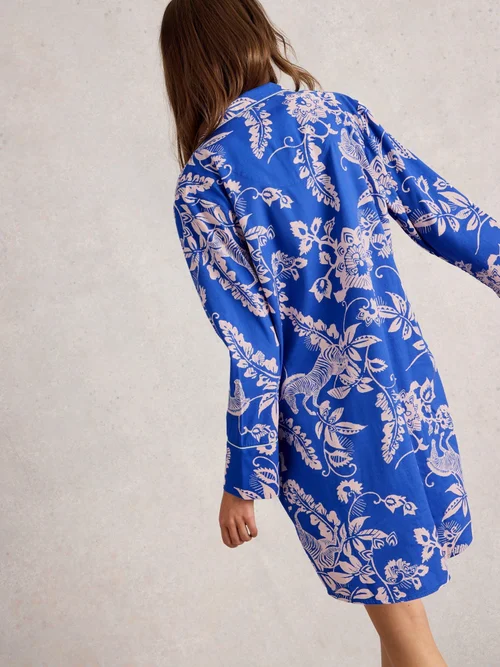 CHEMISE DE NUIT NINA - Blue Mlt - S Image 4