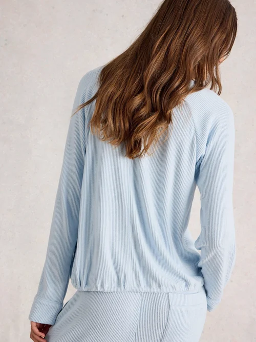 Top côtelé en jersey cosy - Lgt Blue - XXXL Image 4