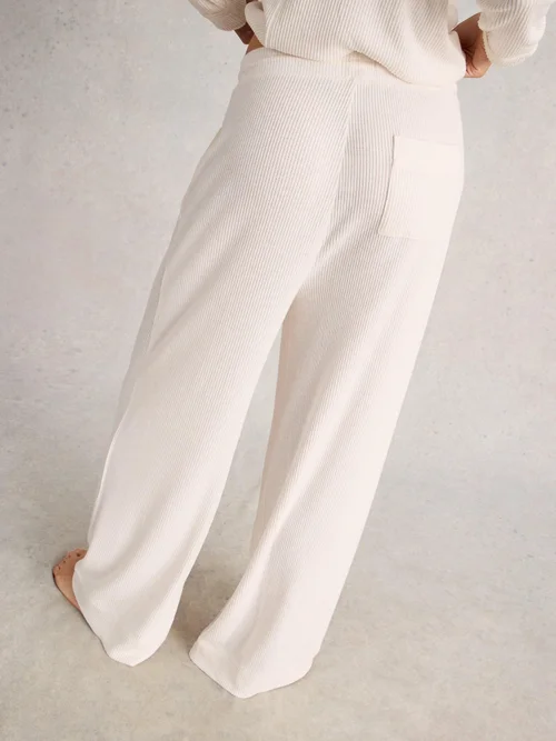 Bas côtelé en jersey cosy - Pale Ivory - XXXL Image 4