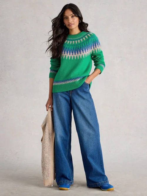PULL FIFI FAIRISLE - Green Mlt - 44 Image 2