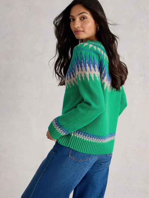 PULL FIFI FAIRISLE - Green Mlt - 44 Image 4