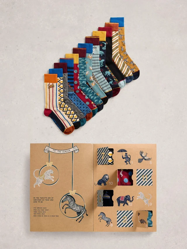 Calendrier de l'Avent Chaussettes Homme 12 Jours