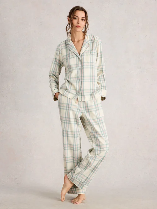 Chemise De Pijama À Carreaux Nina - Ivory Mlt - XL Image 2