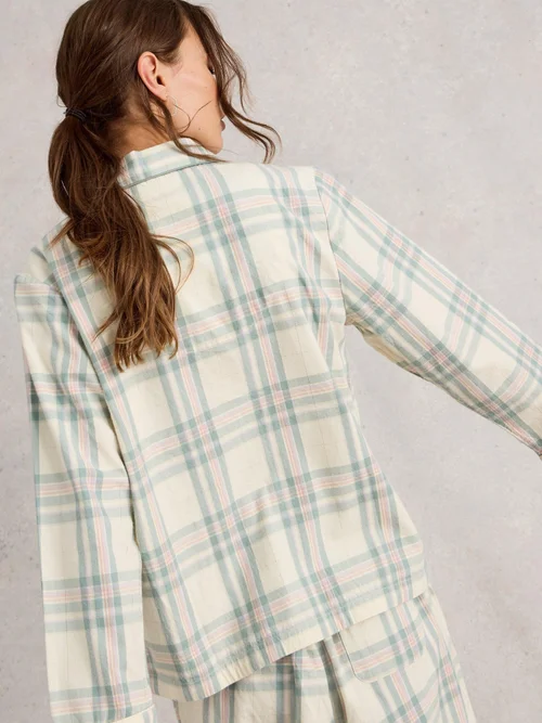 Chemise De Pijama À Carreaux Nina - Ivory Mlt - XL Image 4