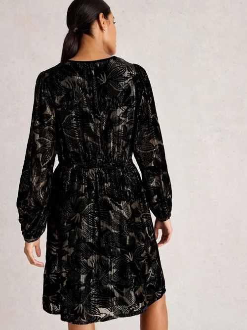 Robe en velours Faye Devore - Blk Mlt - 52/R Image 4