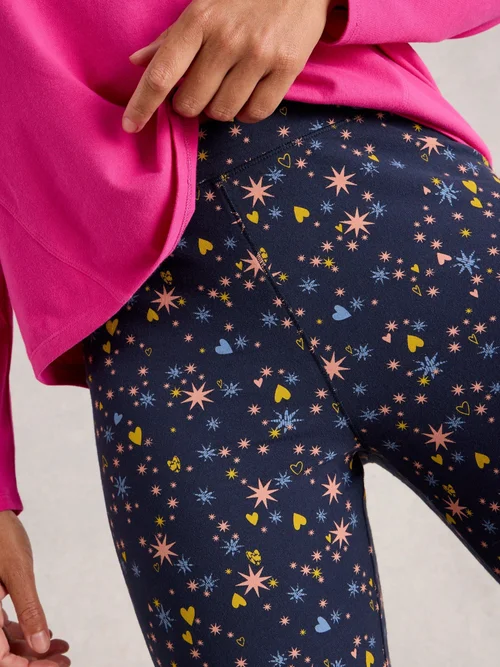 LEGGING DE PYJAMA EN JERSEY SELENA - Navy Multi - XXXL Image 3
