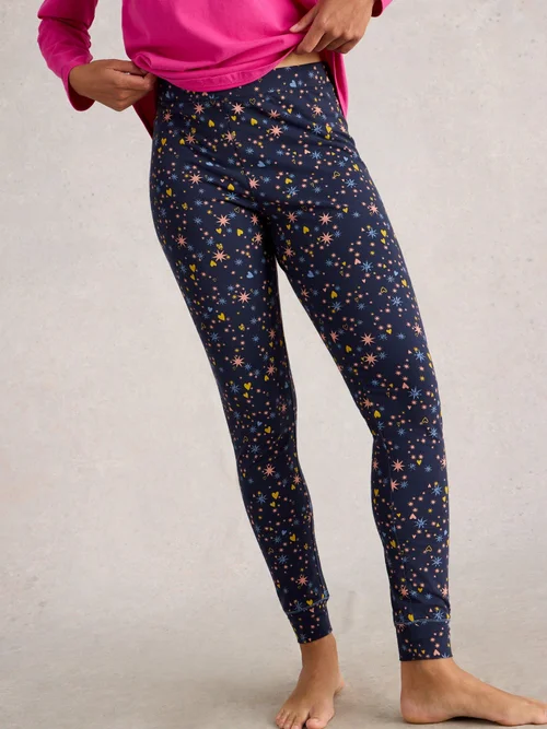 LEGGING DE PYJAMA EN JERSEY SELENA - Navy Multi - XXXL Image 1
