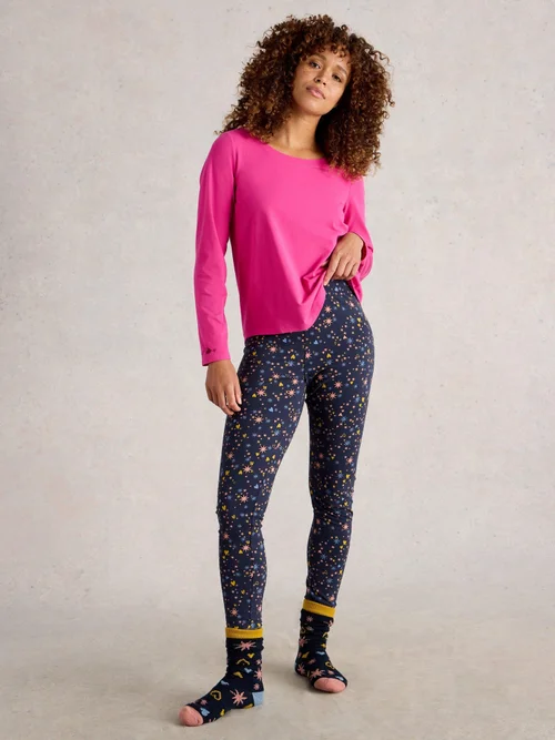 LEGGING DE PYJAMA EN JERSEY SELENA - Navy Multi - XXXL Image 2