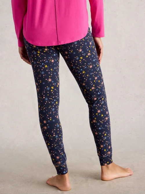 LEGGING DE PYJAMA EN JERSEY SELENA - Navy Multi - XL Image 4