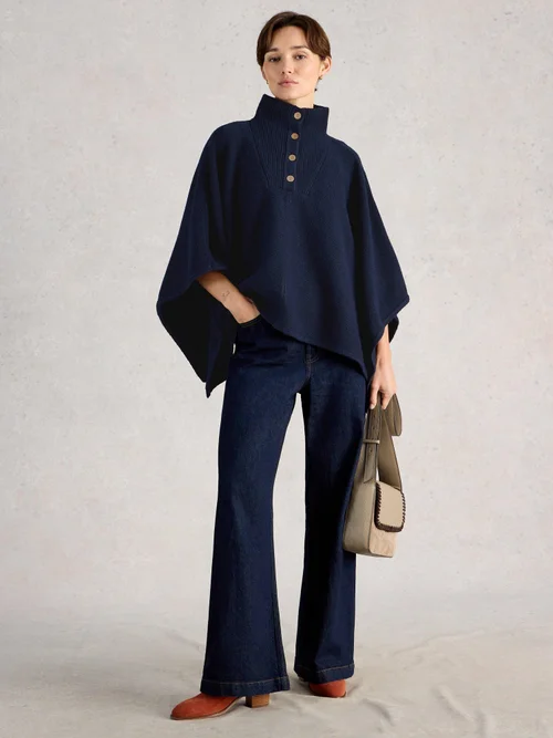 Poncho col entonnoir - Dark Navy - XL Image 2