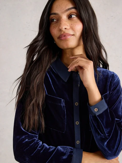 Chemise en velours Sophie - Dark Navy - 52 Image 3
