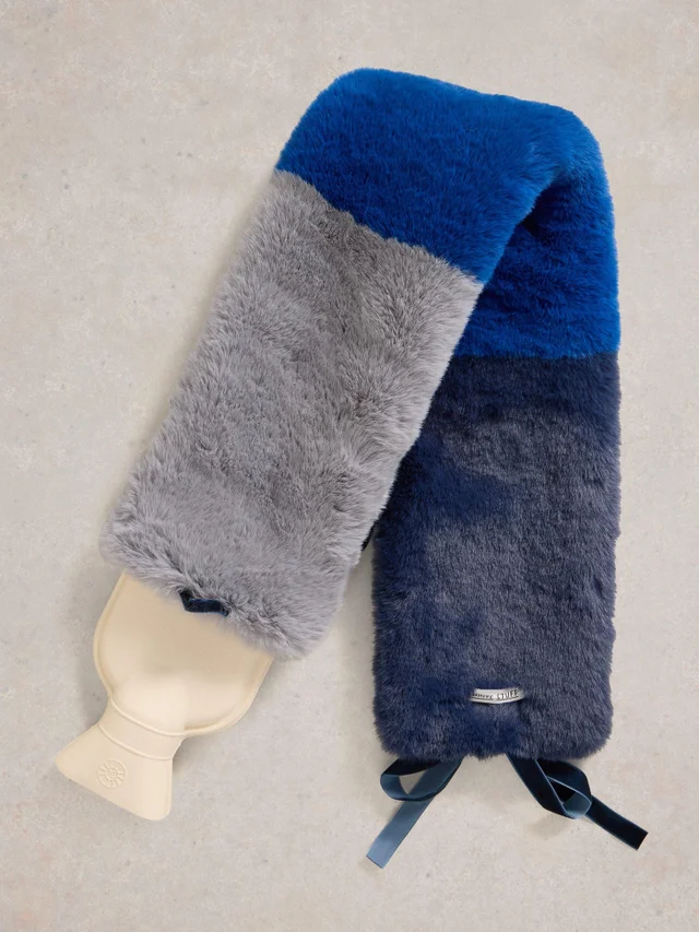 Bouillotte longue en fausse fourrure