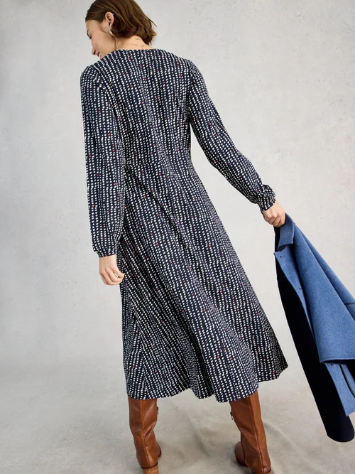 Robe en jersey Megan - Navy Multi - 52/R Image 4