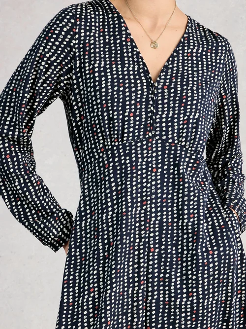 Robe en jersey Megan - Navy Multi - 52/R Image 3