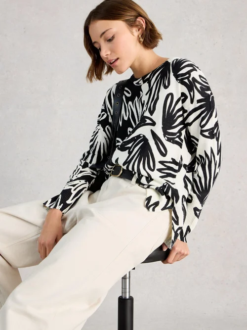 Pull imprimé olive - Blk Pr - 52 Image 1