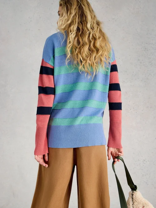 Pull rayé olive - Blue Mlt - 52 Image 4