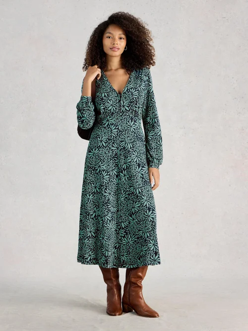Robe en jersey Megan - Blue Pr - 44/R Image 2