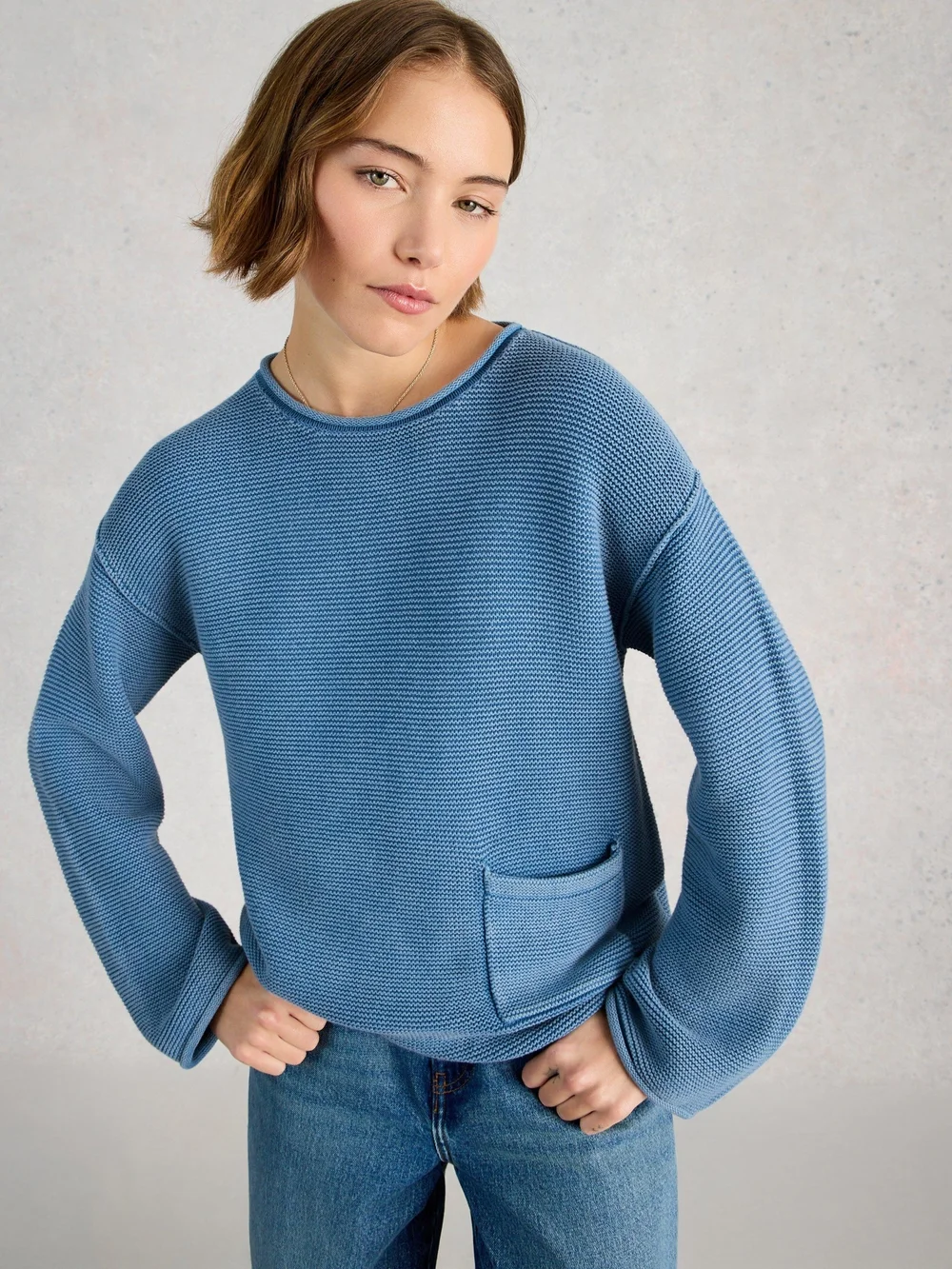 Pull Gigi délavé - Mid Blue - 48 Image 1