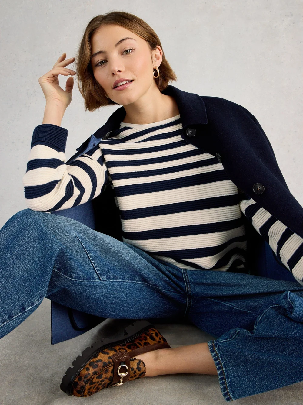 Pull rayé Jana - Navy Multi - 44 Image 1