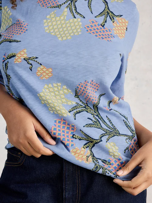 CLARA LS T-SHIRT - Blue Pr - 52 Image 3